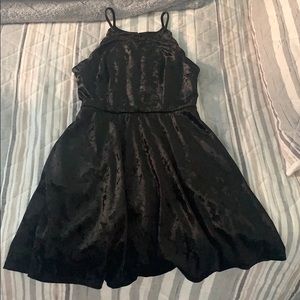Black velvet dress